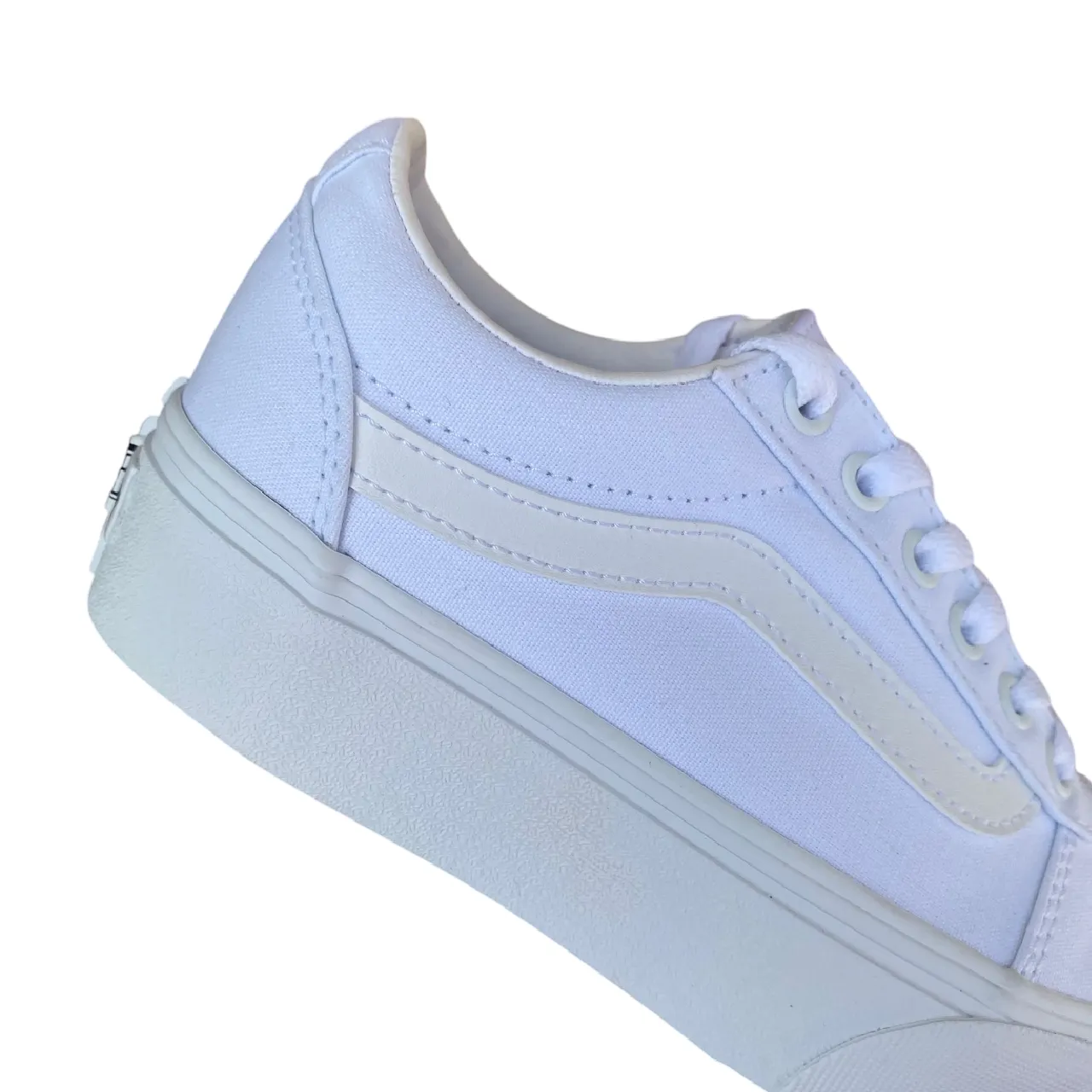 Vans Ward Platform VN0A3TLC0RG1 - Sneakers Donna Bianche Canvas Thermal Regulating Insole
