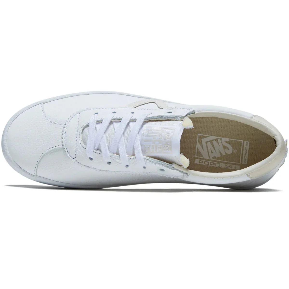 VANS Women's Skate Sport Shoes Leather / Vintage White