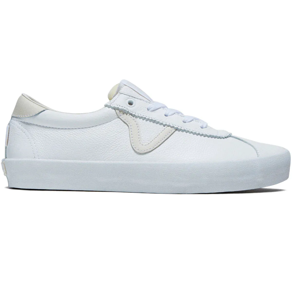 VANS Women's Skate Sport Shoes Leather / Vintage White