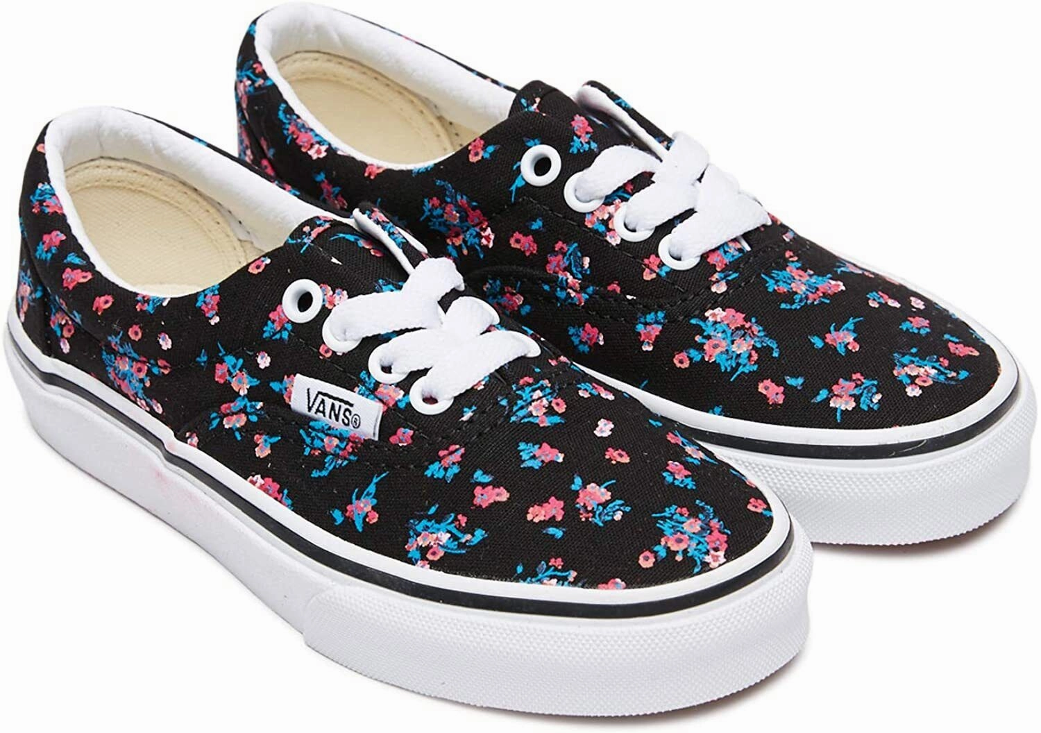 Supportive Traction Vans Era VN0A38H88KI Kids Ditsy Flora Black True White Shoes Size US 10.5 ZJ112
