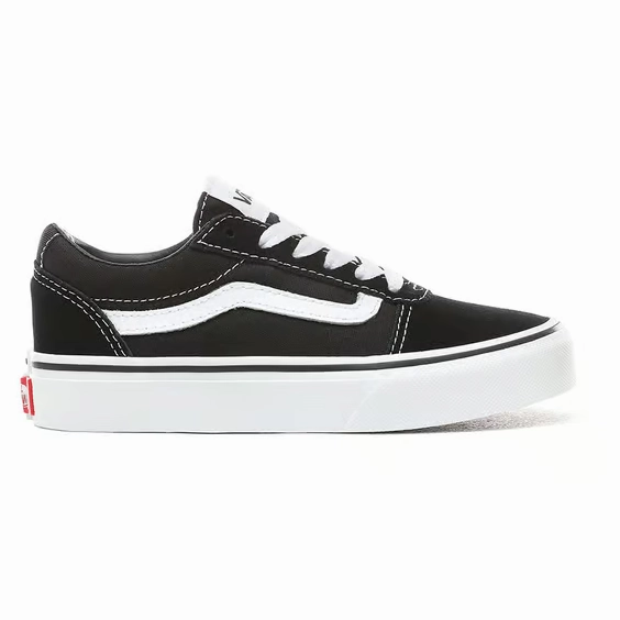 Training Ground Vans scarpa sneakers per ragazzi in tela e camoscio Ward VN0A38J9IJU1 nero bianco