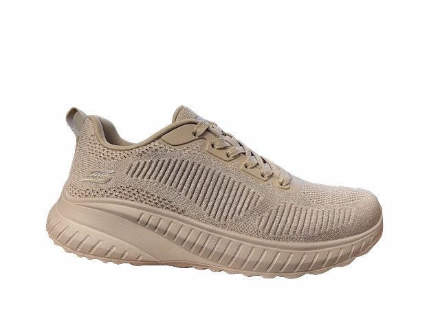 professional use Skechers scarpa sneakers da donna Bob Squad Chaos Sparkle Divine 117219/TPE tortora