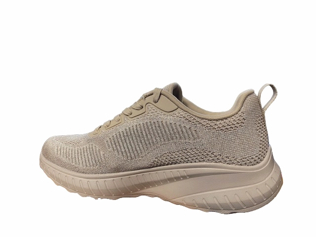Skechers scarpa sneakers da donna Bob Squad Chaos Sparkle Divine 117219/TPE tortora Summer running gear shock - absorbing comfort