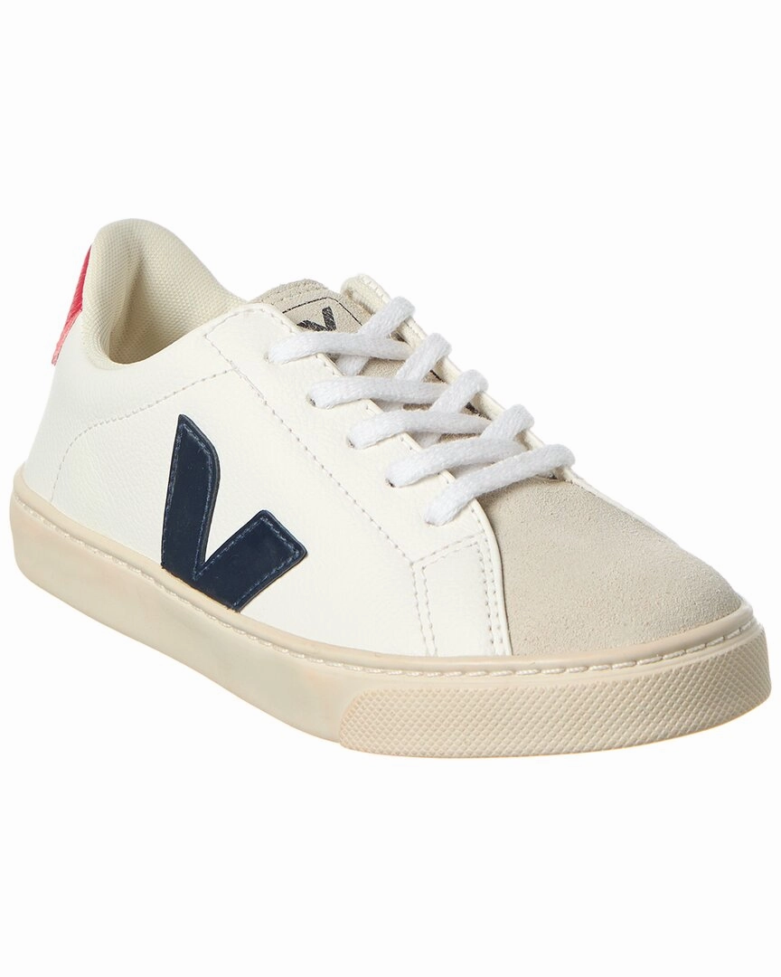 VEJA Small Esplar Leather Sneaker Stretch Woven Collar Oxygenation Technology