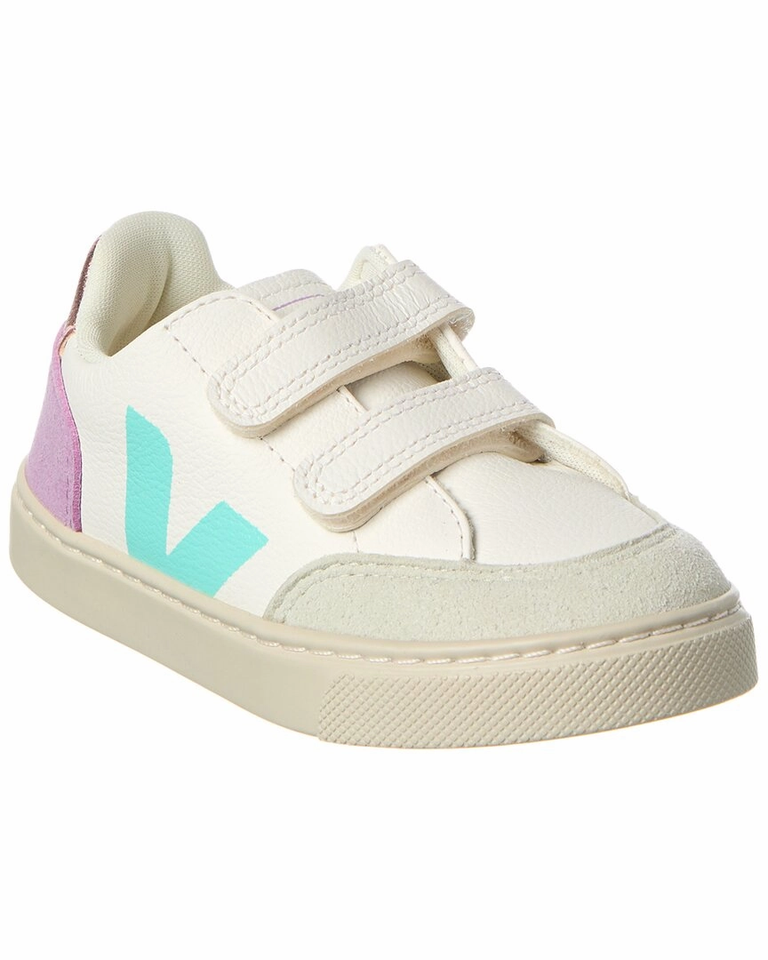 VEJA Small V-12 Leather Sneaker Compression Resistant Midsole
