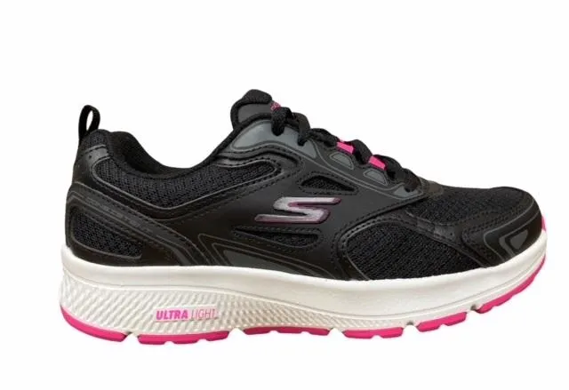 reflective running option foot - flexibility running shoes Skechers scarpa da corsa da donna Go Run Consistent 128075/BKPK nero rosa