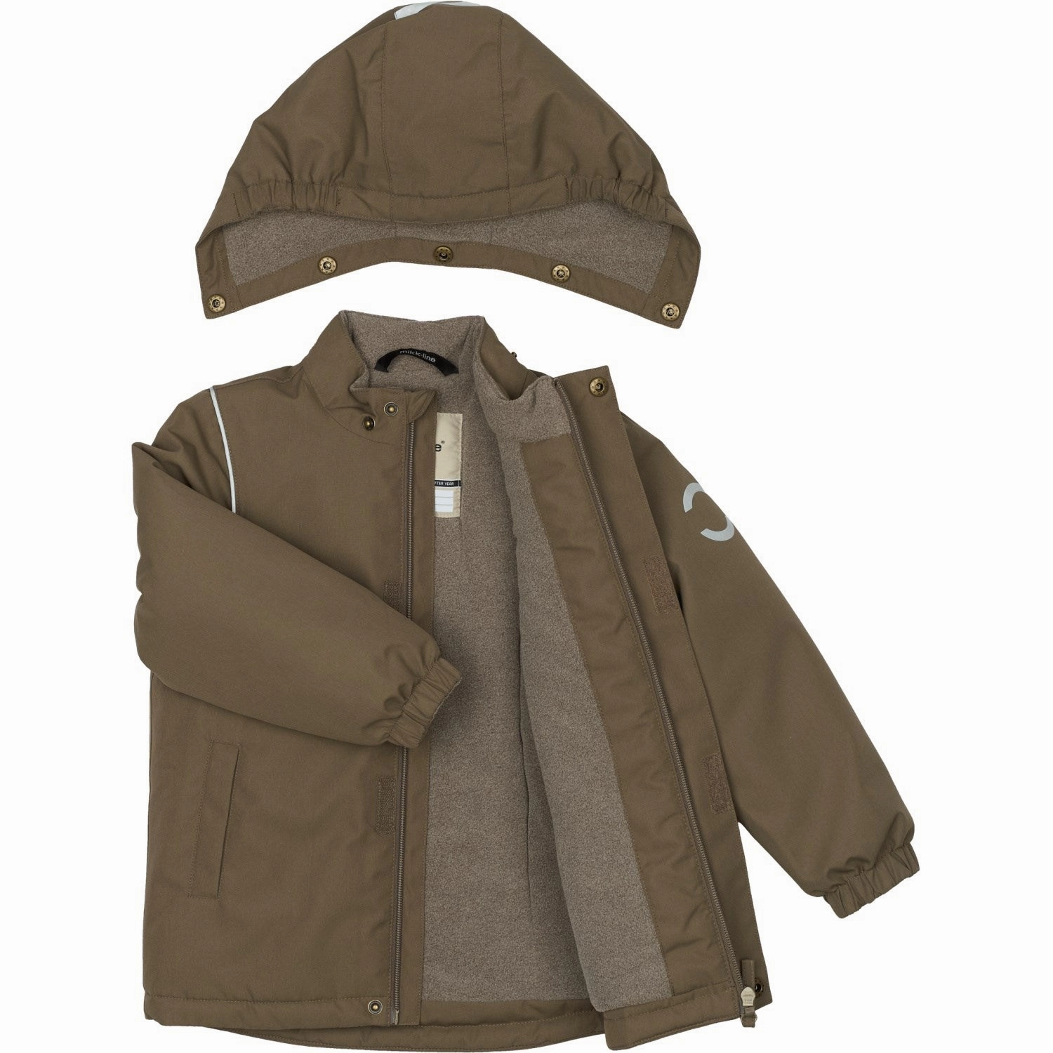 Mikk-Line Chocolate Chip Winter Jacket Solid Modern Travel Look Smart Weather Style