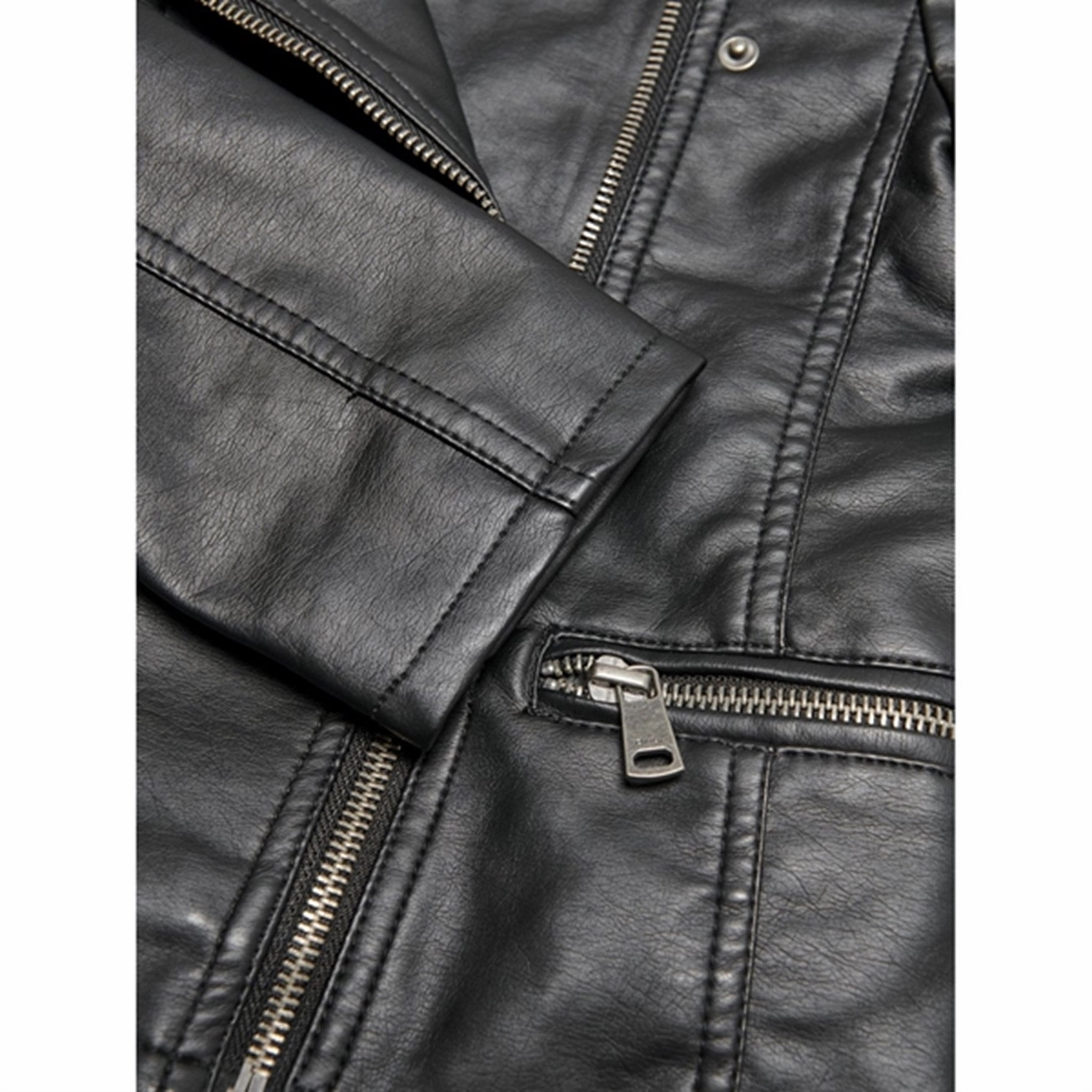 Kids ONLY Black Freya Faux L?der Biker Jacket Noos Designer Inspired
