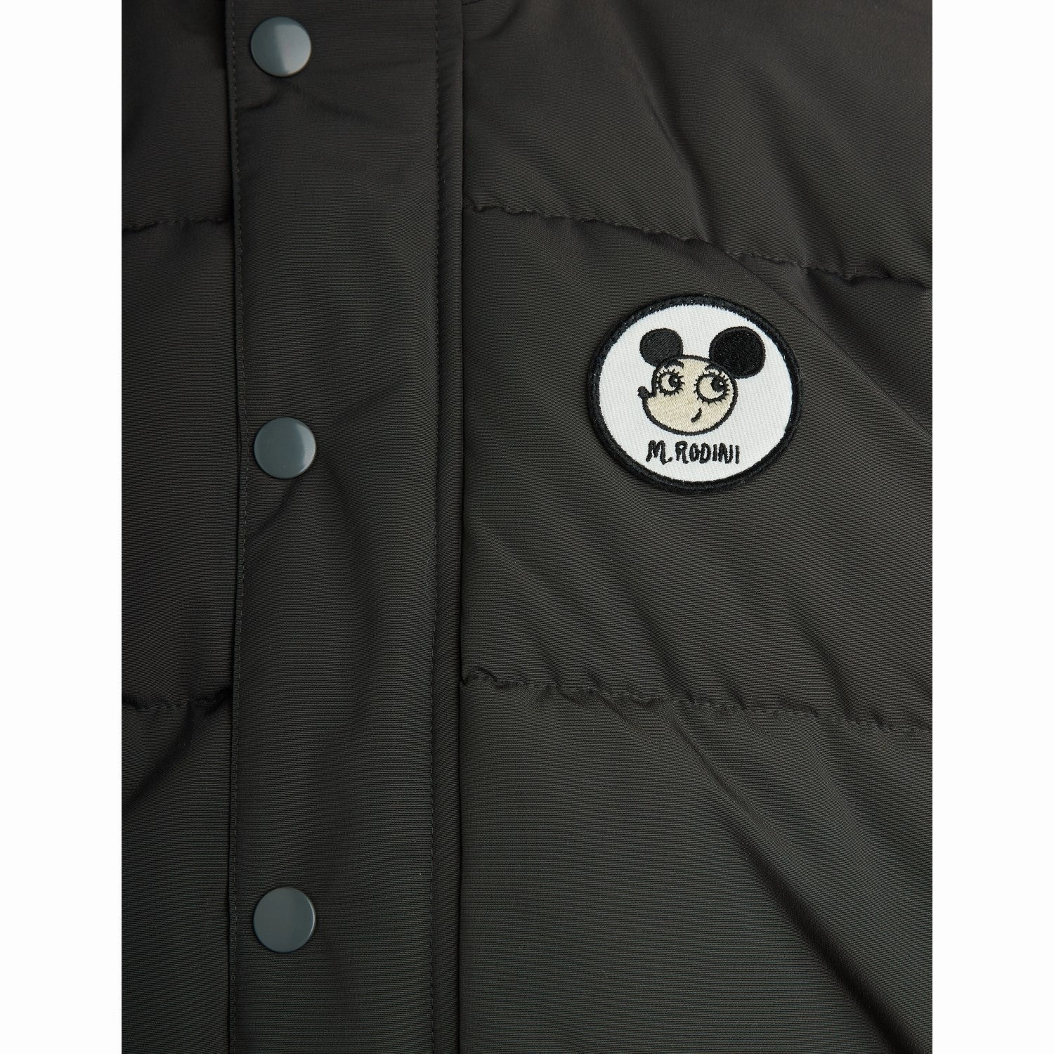 Mini Rodini Black Ritzratz Patch Puffer Clean Outer HypoallergenicMaterial