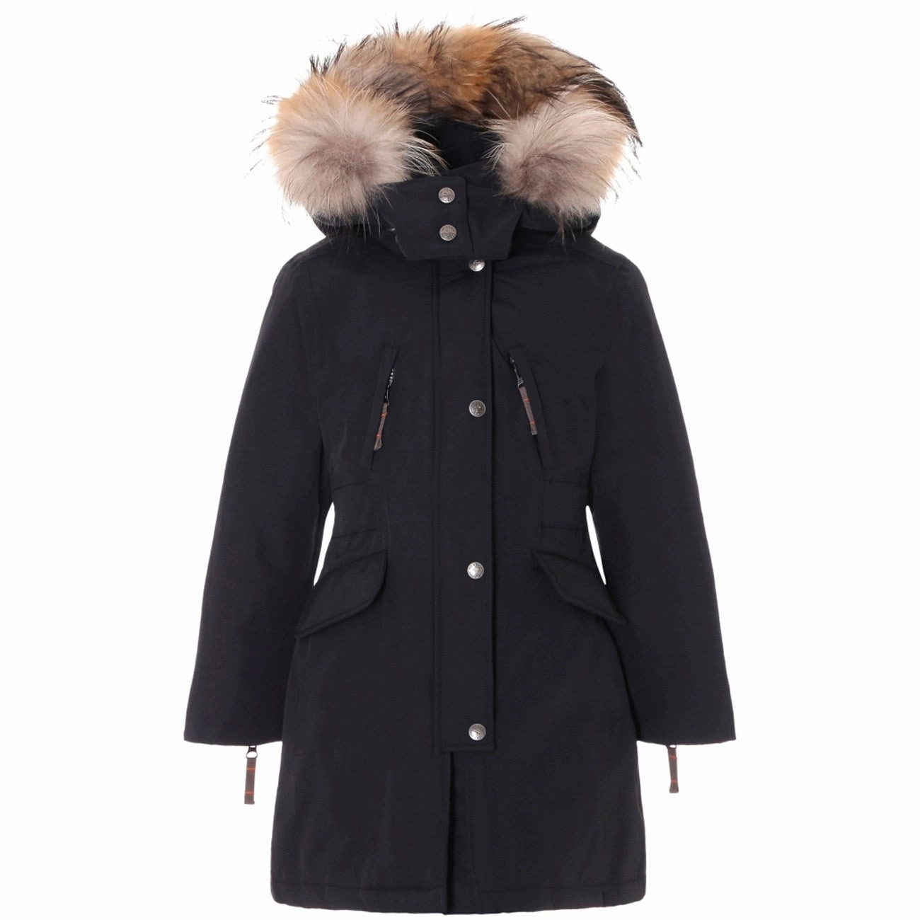 Stretchable Fabric Ver de Terre Eskimo Girls Dunjakke m. Pels Black