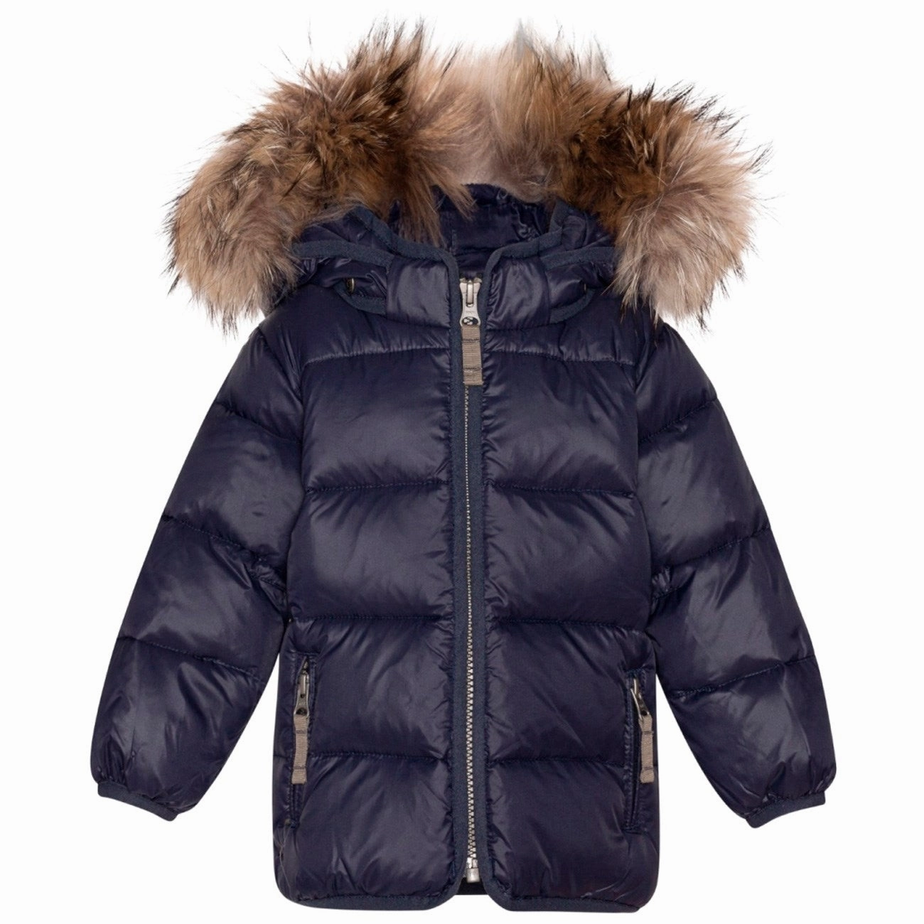 Hike Fit Ver de Terre Featherlight Baby Dunjakke m. Pels Navy