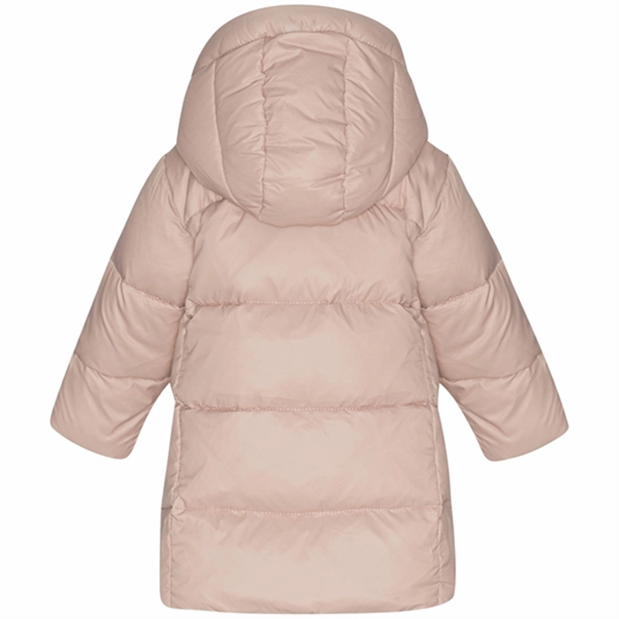Ver de Terre Featherlight Baby Girls Down Coat Mahogany Rose Taped Seam Waterproofing LowProfile Design