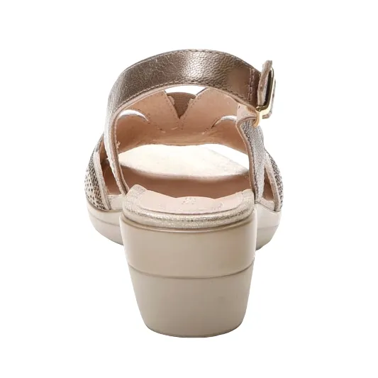 Stonefly Sandalo casual da donna in pelle laminata Vanity III 30 Goat 219076 Z00 beige Outdoor Ready Shoes Lightweight Design