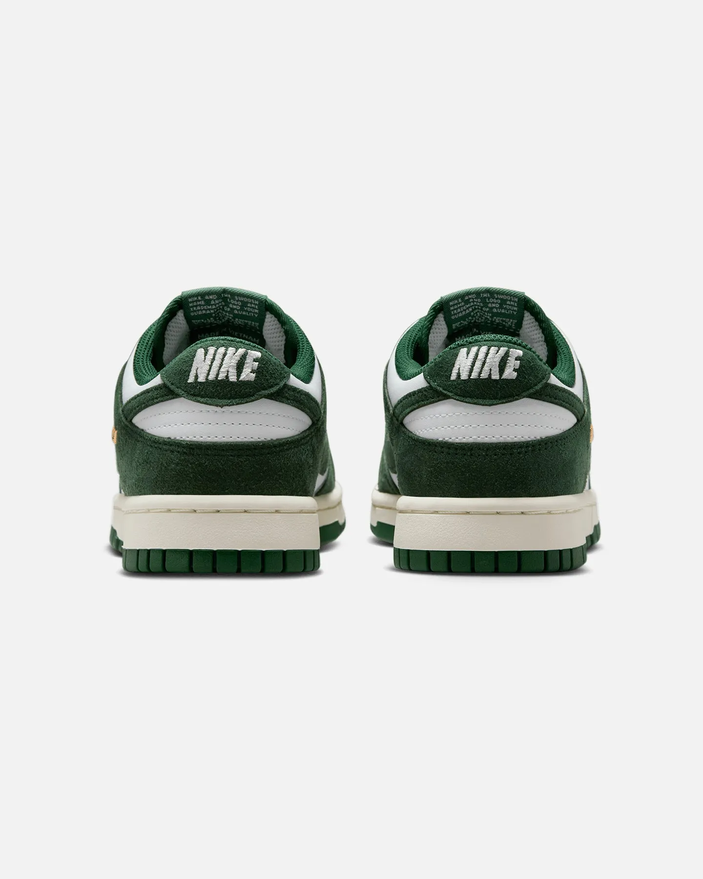 toe - hugging Compression Web Midsole Nike Women's Dunk Low "Suede Pack" White/Green