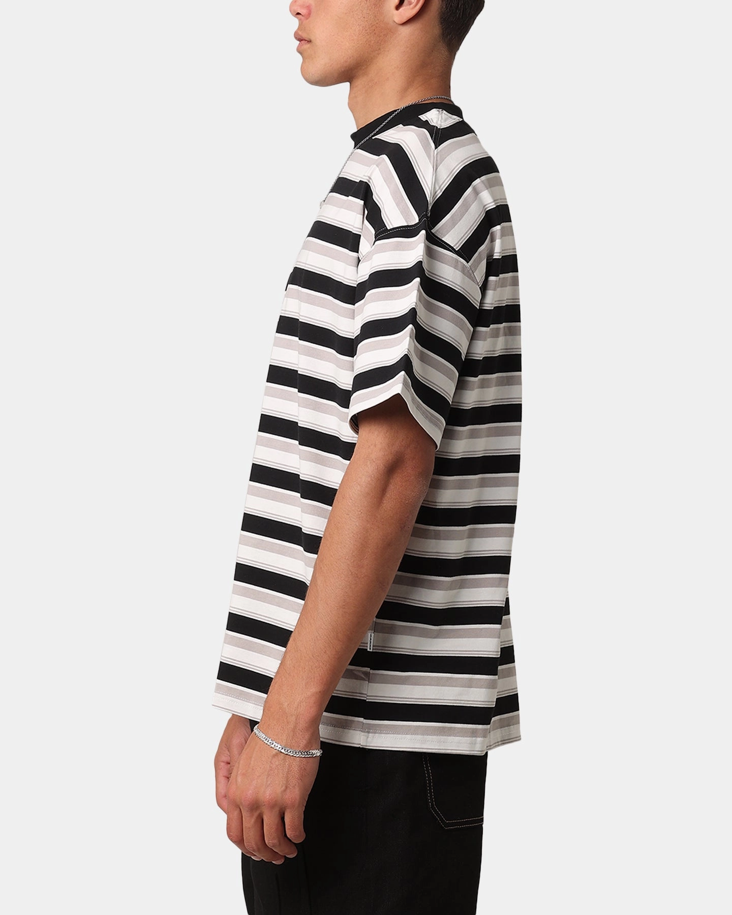 Carre Bars Oversized T-Shirt Stripe V-Neck