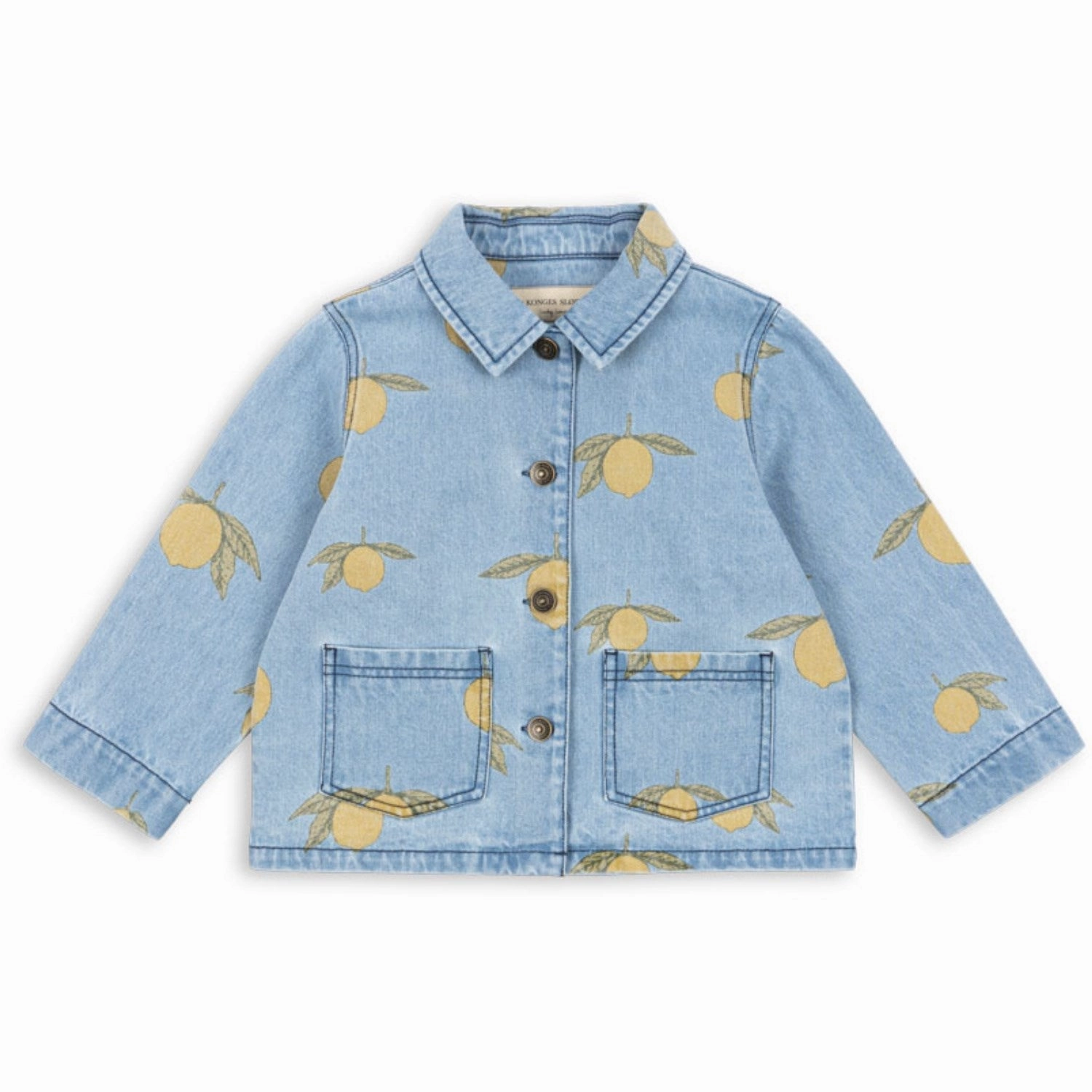Adjustable Hem Lock System Konges Sl?jd Lemon Denim Magot Jacket Gots