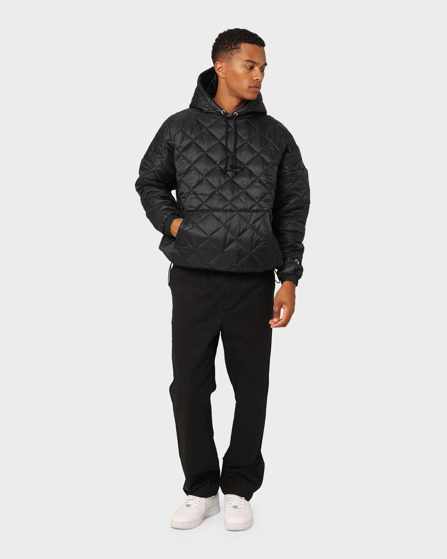 Champion LFS Puffer Anorak Black Attraction Adjustable Hem