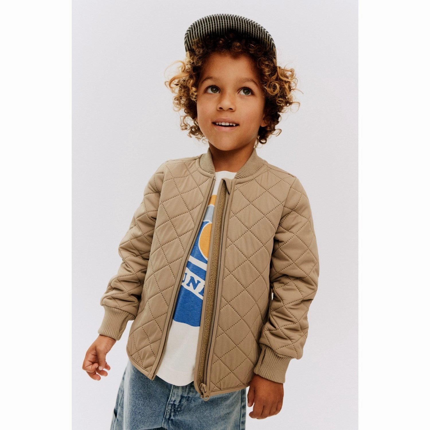 Cozy Layering Insulated Warmth Wheat Beige Stone Thermo Jacket Loui
