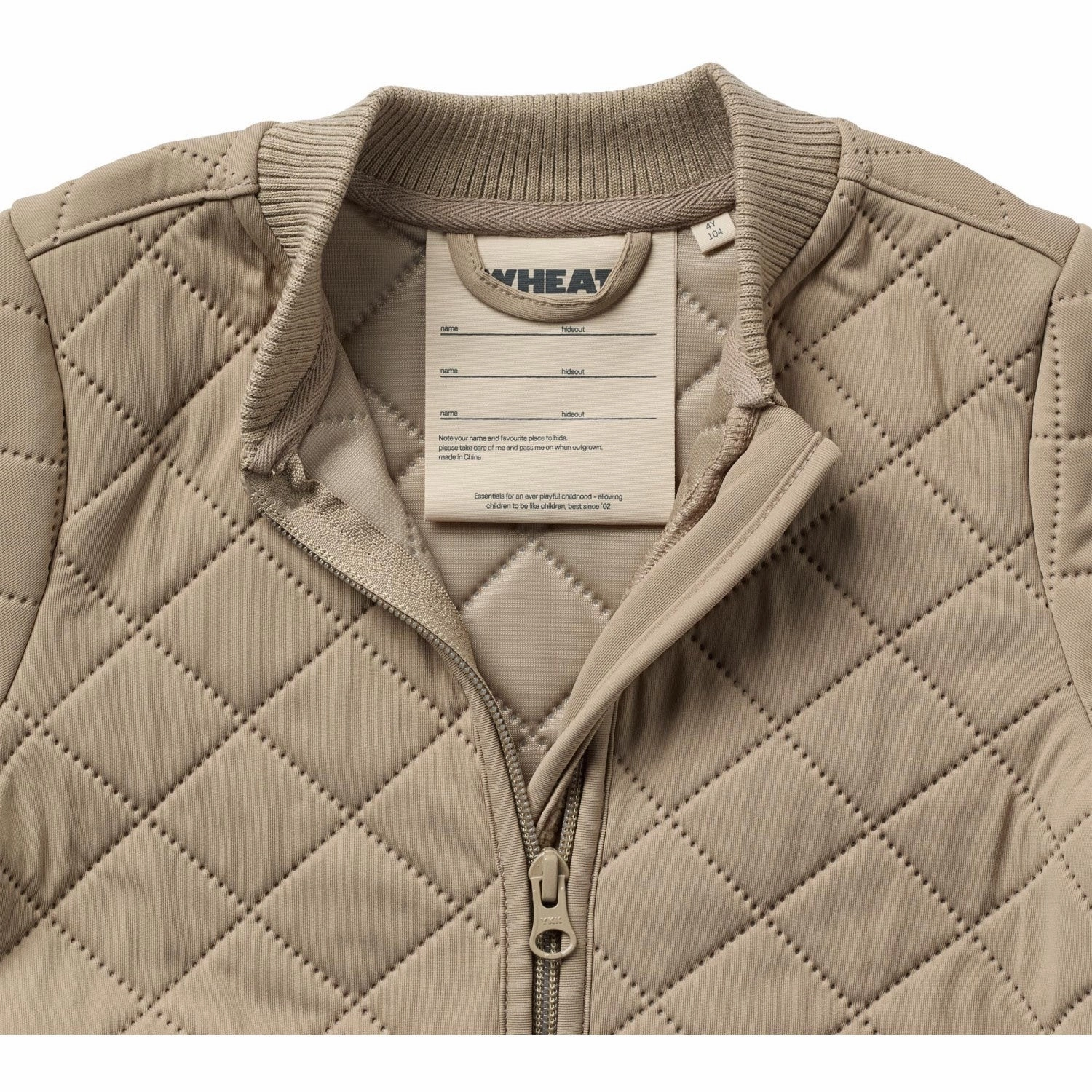 Wheat Beige Stone Thermo Jacket Loui Comfy Fit Piece Zipper Guard Weatherproofing