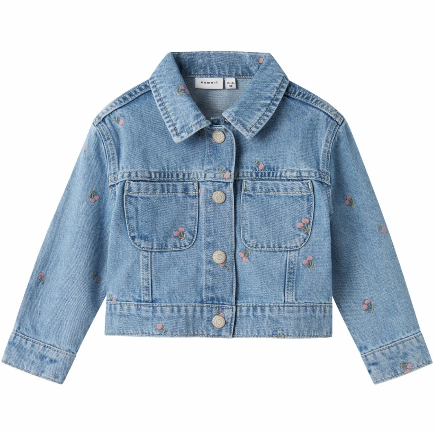 Outdoor Activity Zipper Guard Weatherproofing Name It Light Blue Denim Piper Denim Jacket