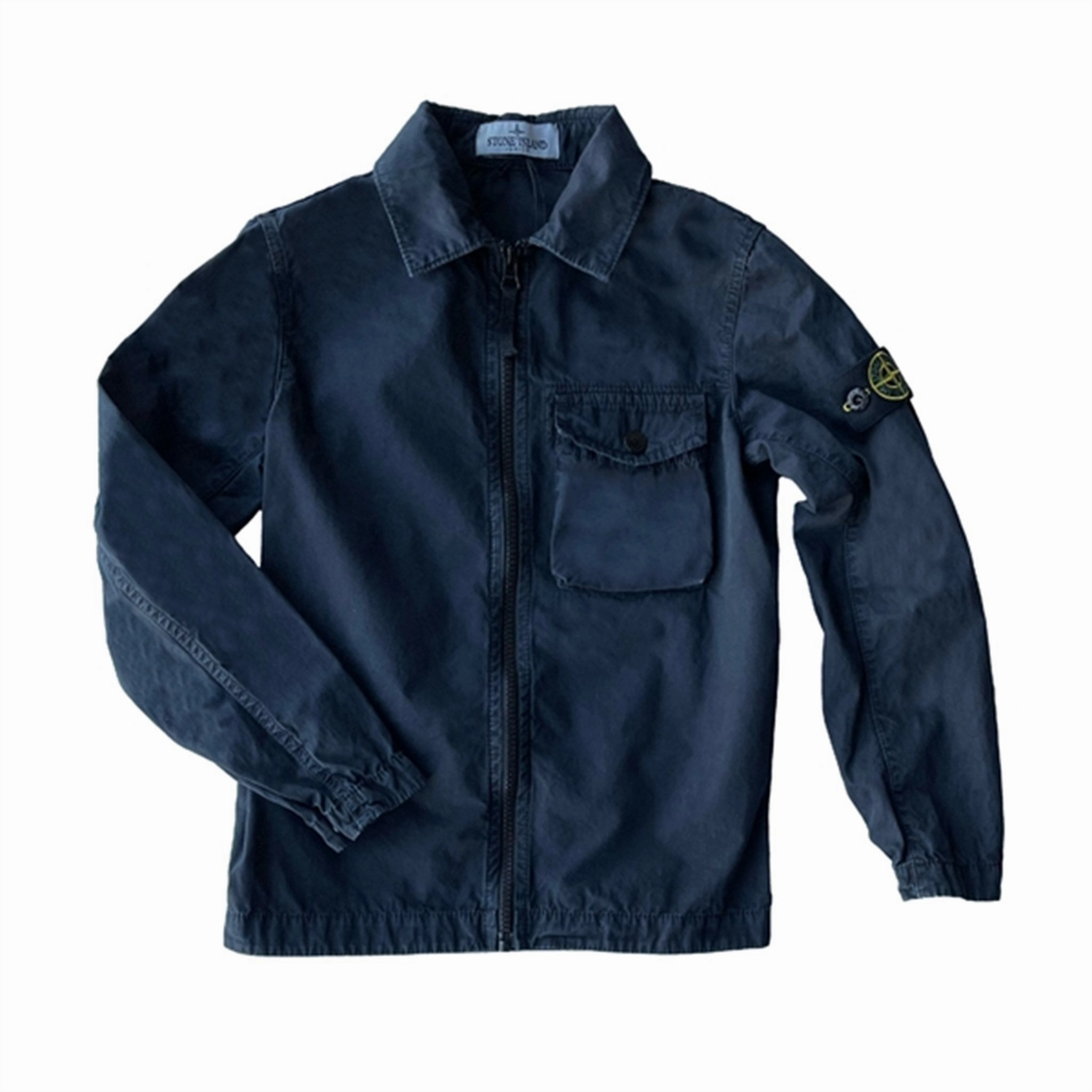 Stone Island Overshirt Navy Blue Auxiliary Attachment Points