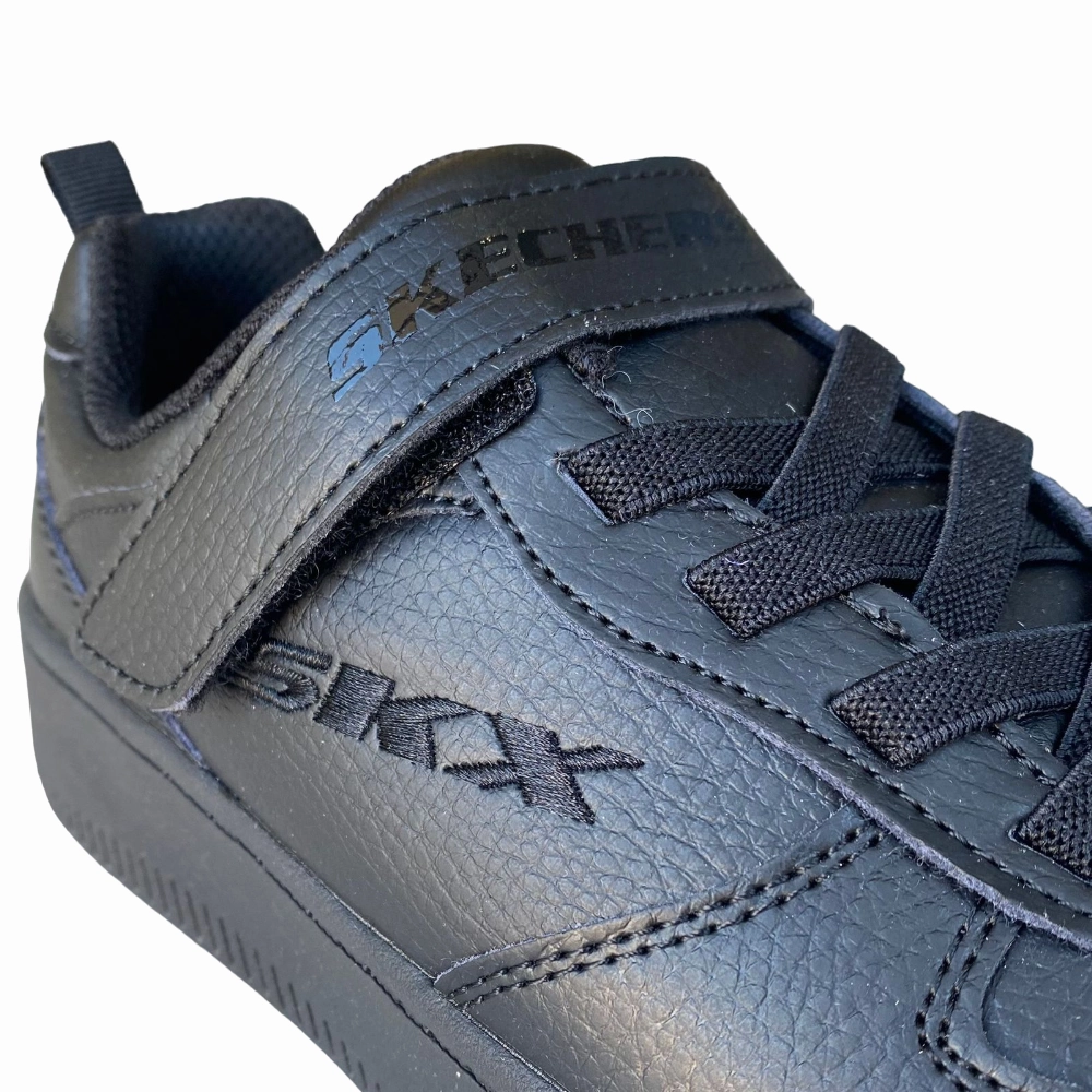 Skechers scarpa sneakers da ragazzi Sport Court 92 Zelder 405697L/BBK nero reflective - design shoes