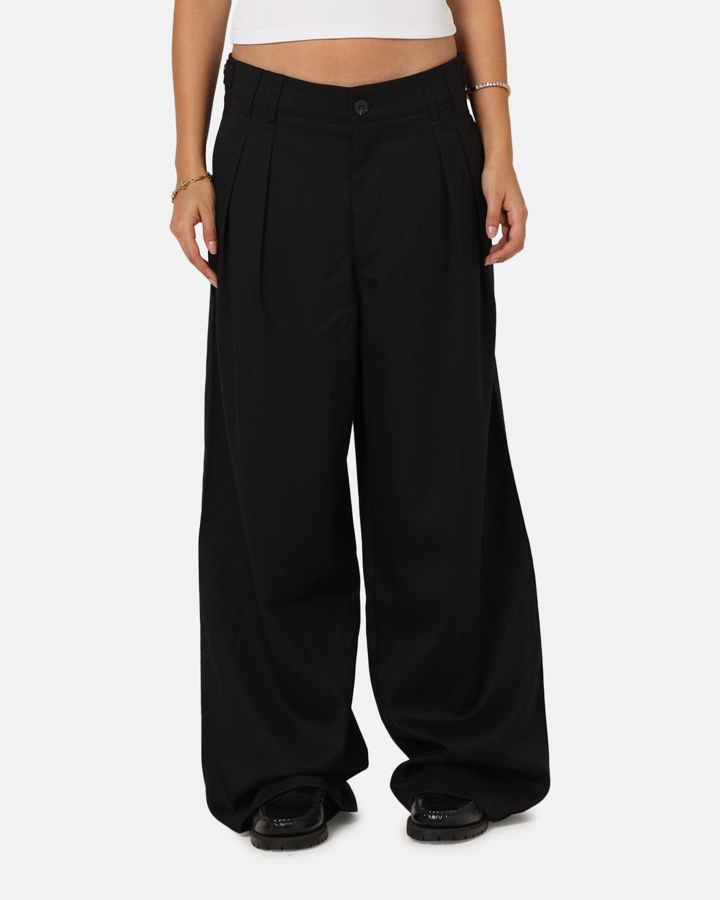 Stretch Support ReflectiveAccentDetails XXIII Pleated Pant Black