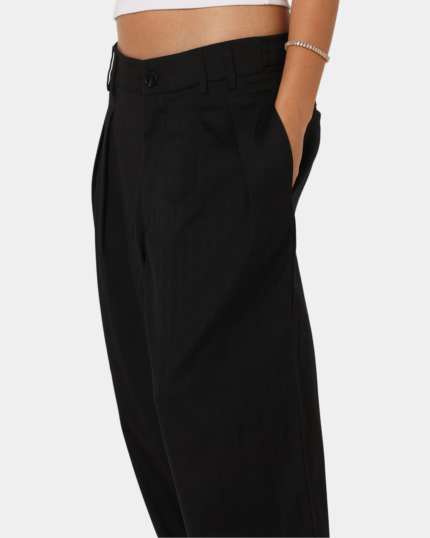 XXIII Pleated Pant Black Thermal Insulation Layer