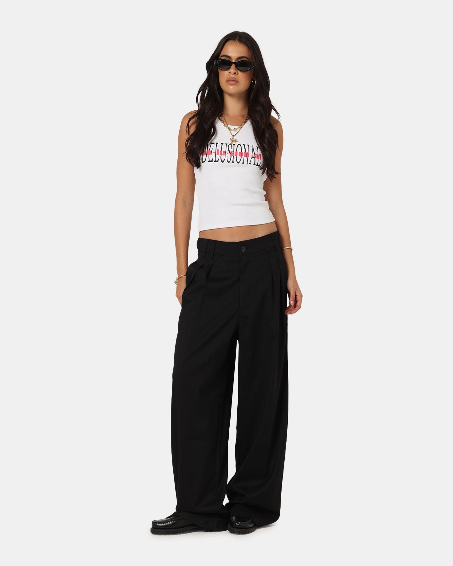 XXIII Pleated Pant Black Performance Comfort Slip Resistant
