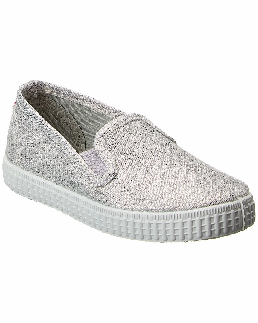 Cienta Cangrejo 2Elasticos Metalizado Canvas Slip-On Sneaker Thermoplastic Plate