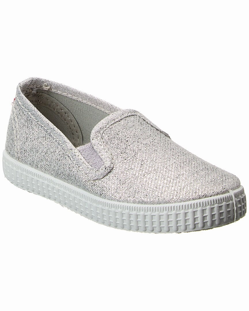 Cienta Cangrejo 2Elasticos Metalizado Canvas Slip-On Sneaker Adaptive Pace Eco Friendly Foam
