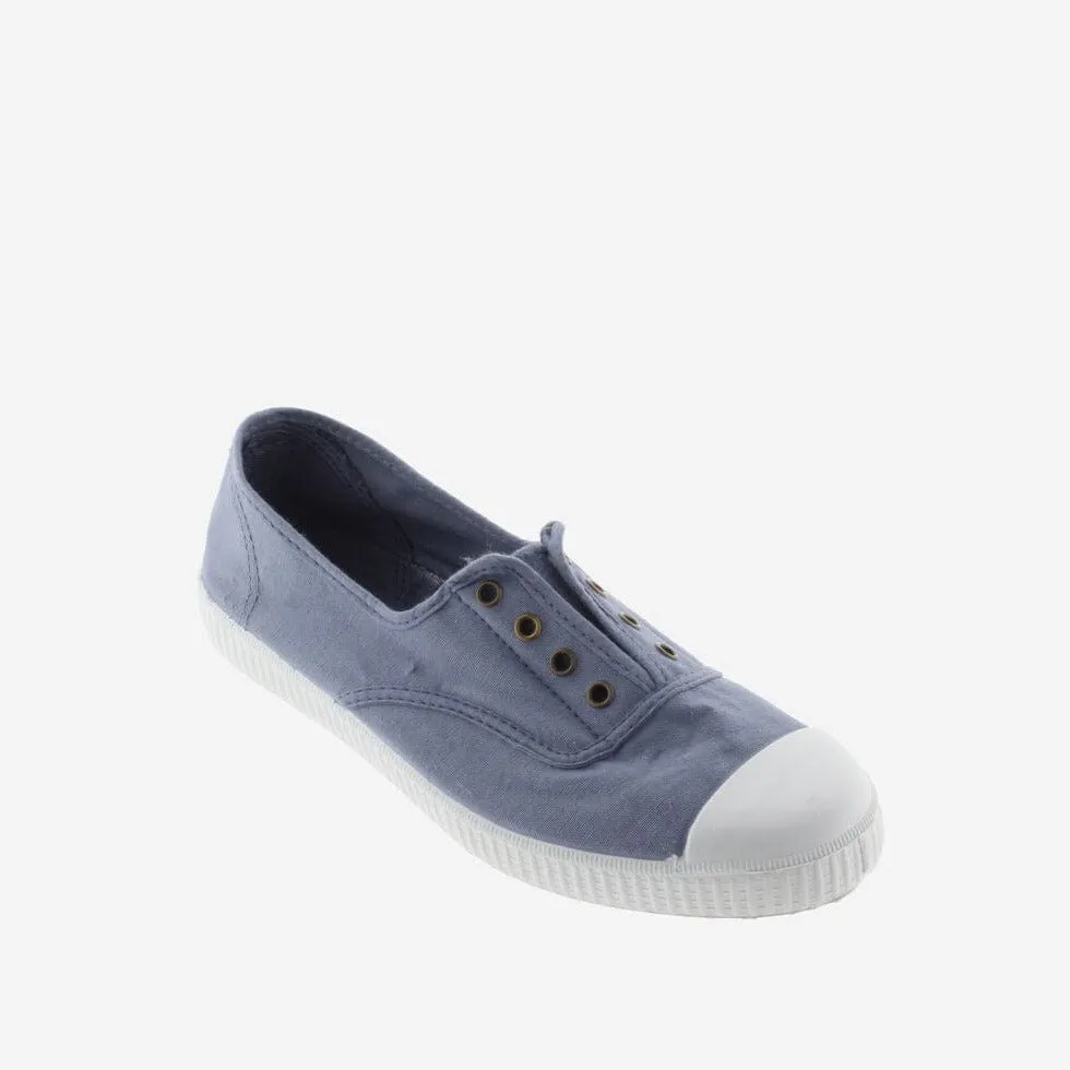 Victoria 1915 Inglesa Drec® Canvas Elastic Plimsoll in Drec Azul