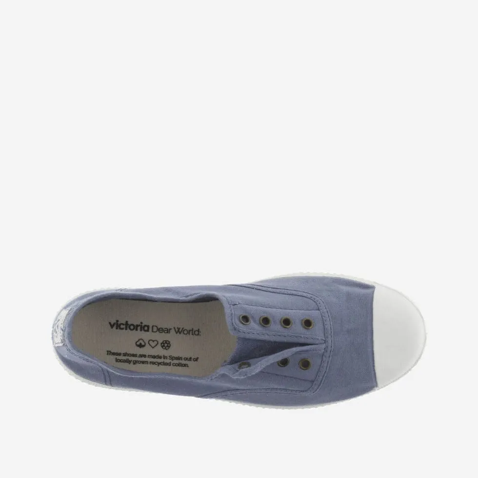 Victoria 1915 Inglesa Drec® Canvas Elastic Plimsoll in Drec Azul