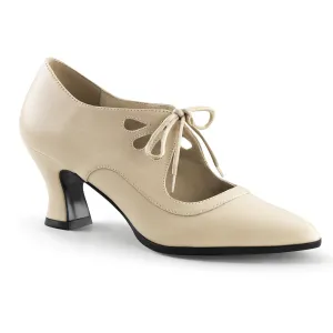 VICTORIAN-03 Funtasma Cream Fancy Dress Women's Shoes (Fantasy Footwear)