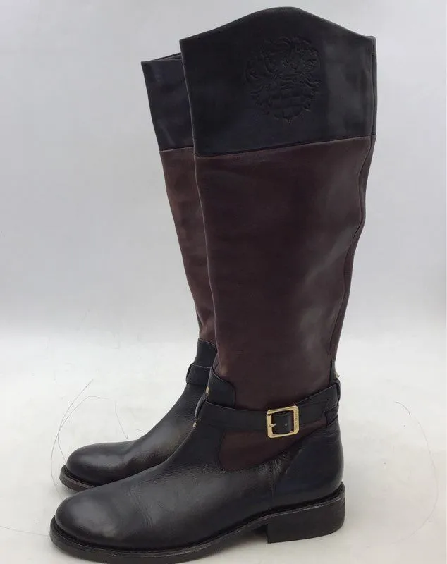 Vince Camuto Women's Flavian Black Side Zip Riding Boots - Size 7.5B
