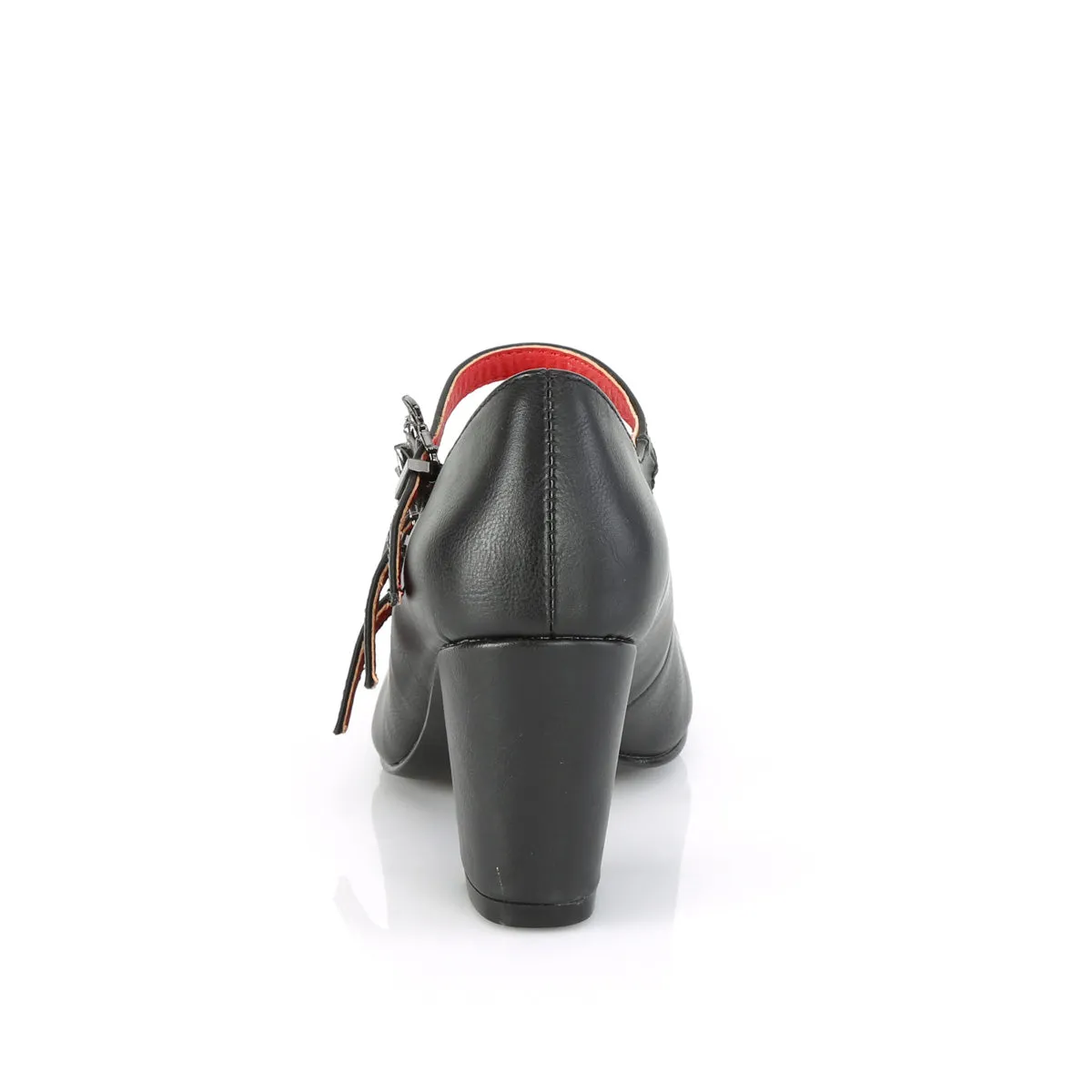 VIVIKA-38 DemoniaCult Black Vegan Leather Sexy Women's Heels & Platform Shoes (Alternative Footwear)