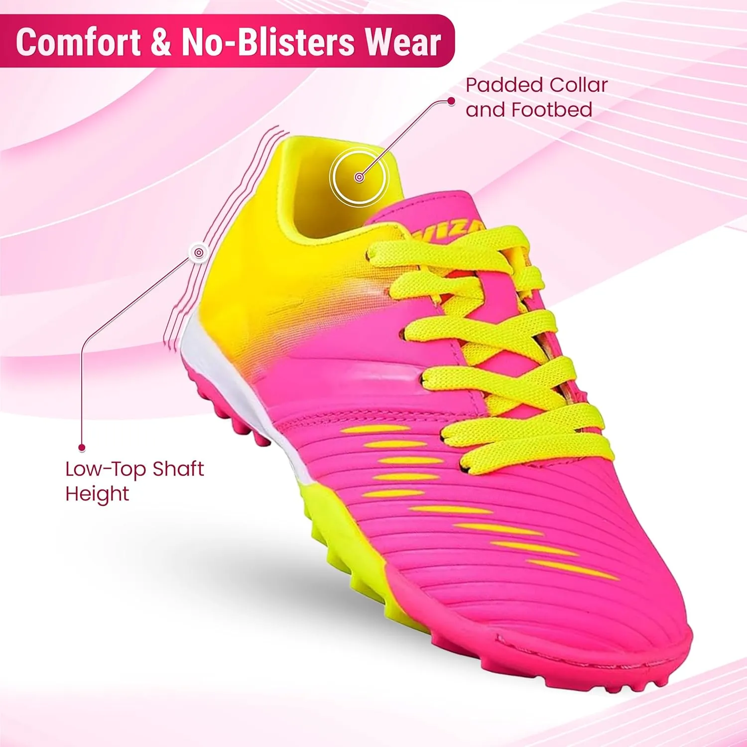 Vizari Liga Turf Soccer Shoes for Boys and Girls| Athletic Turf Shoes with Durable Polyurethane Sole | Youth Football Turf Shoes with Molded Rubber Oursole | Superior Traction on All Surfaces