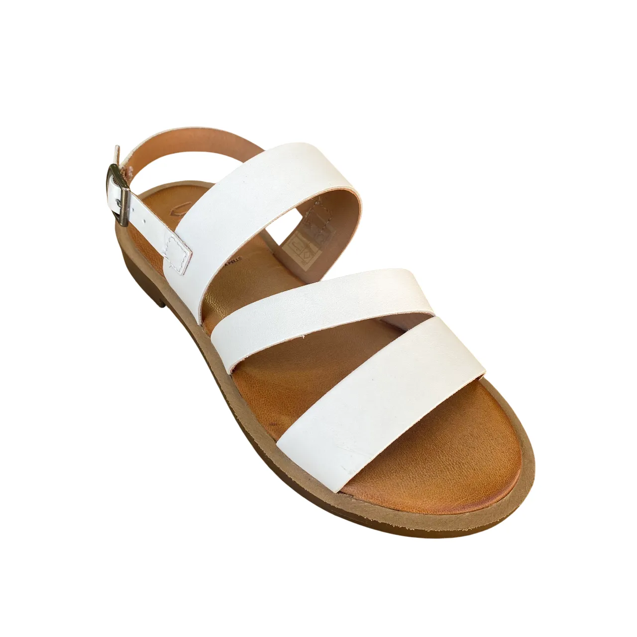 Vueva Sandalo Donna Tacco Basso WD-425R03WHT Bianco | Elegante Reinforced Stress Points Walking Fit