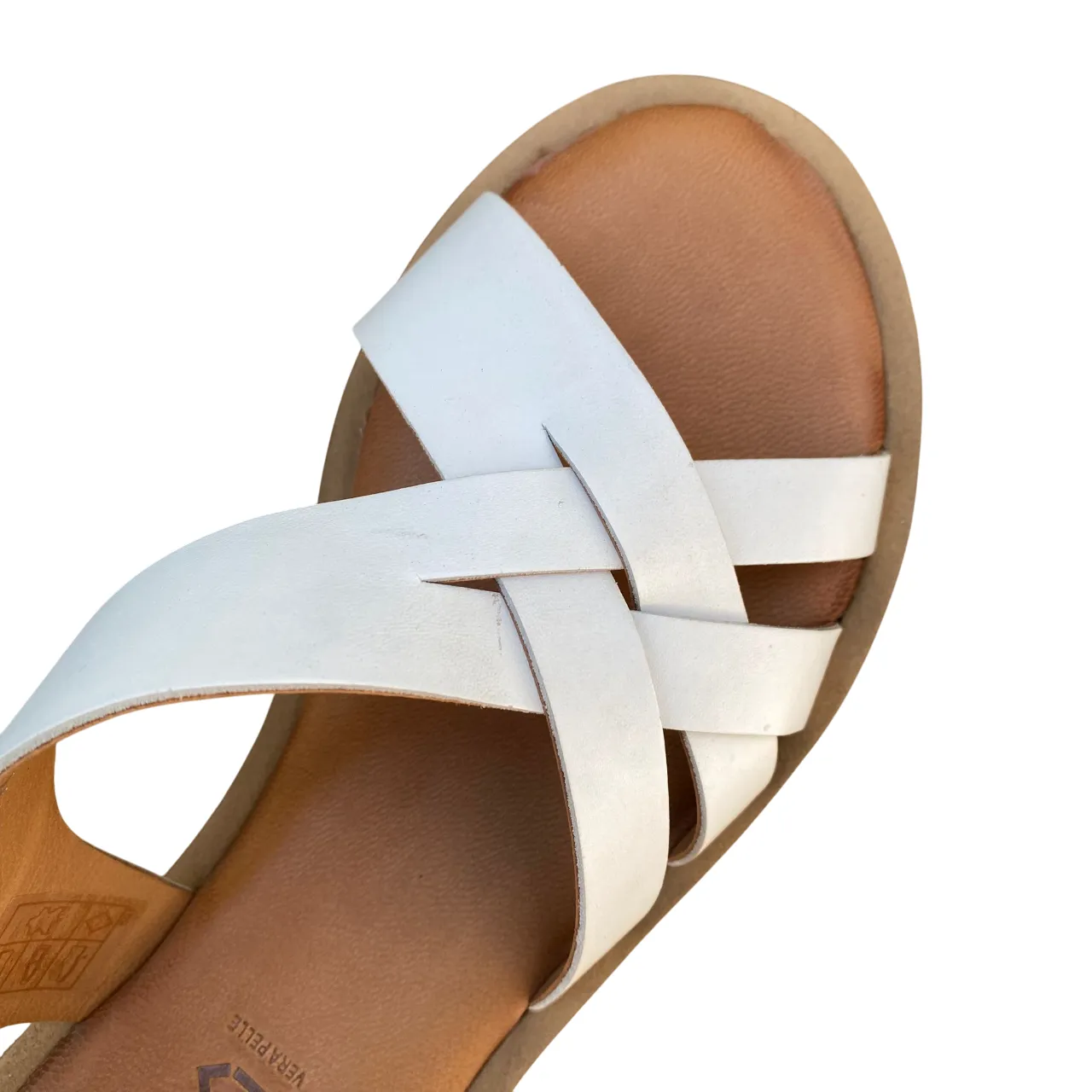 Vueva Sandalo Donna Tacco Basso WD-425R24 WHT Bianco Elegante Stylish and Comfortable