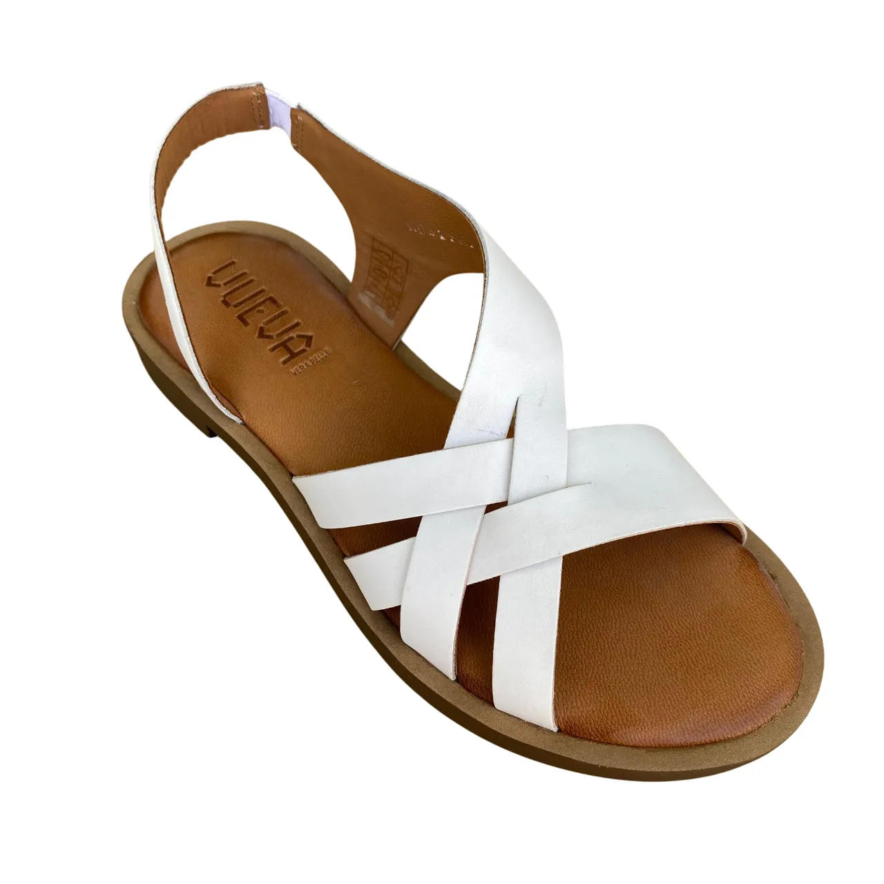 Vueva Sandalo Donna Tacco Basso WD-425R24 WHT Bianco Elegante Lifted Feel