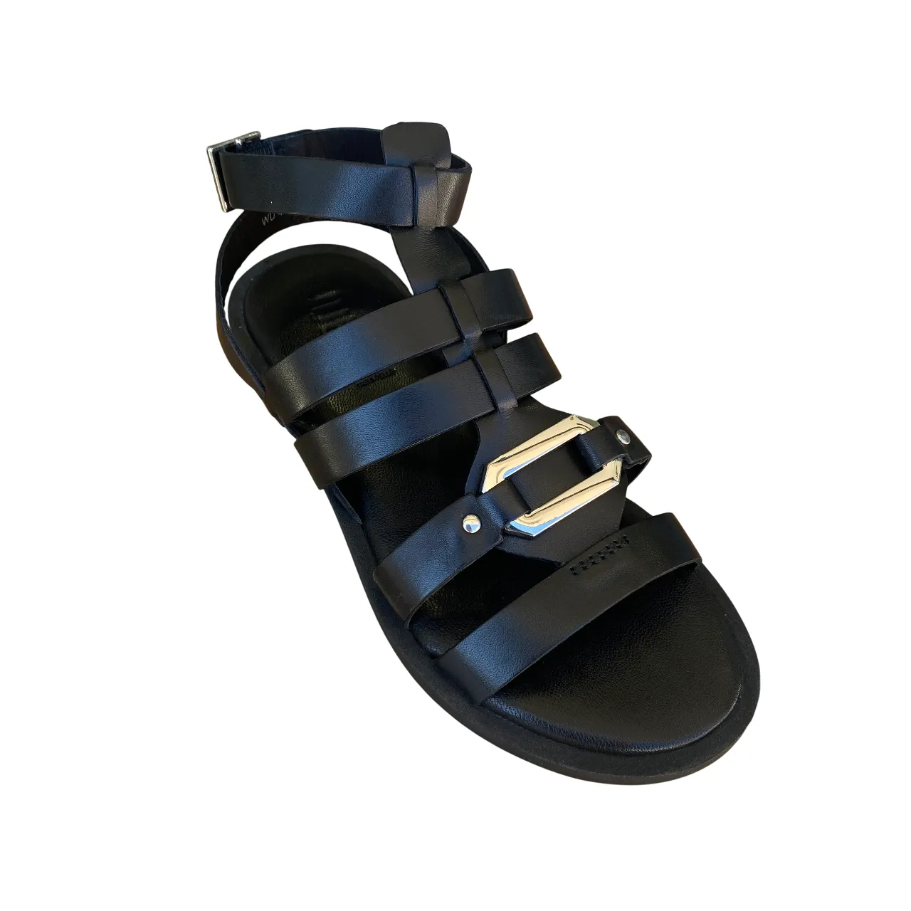 Insole Cushion Quick Dry Strap Material Vueva Sandalo Donna Tacco Basso WD-425R25 311 BLK Nero | Elegante