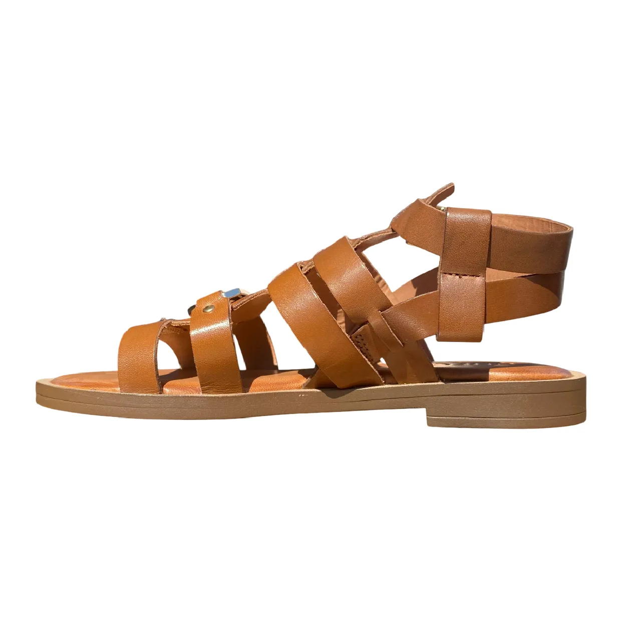 Vueva Sandalo Donna Tacco Basso WD-425R25 311 Cognac | Elegante Day Comfort