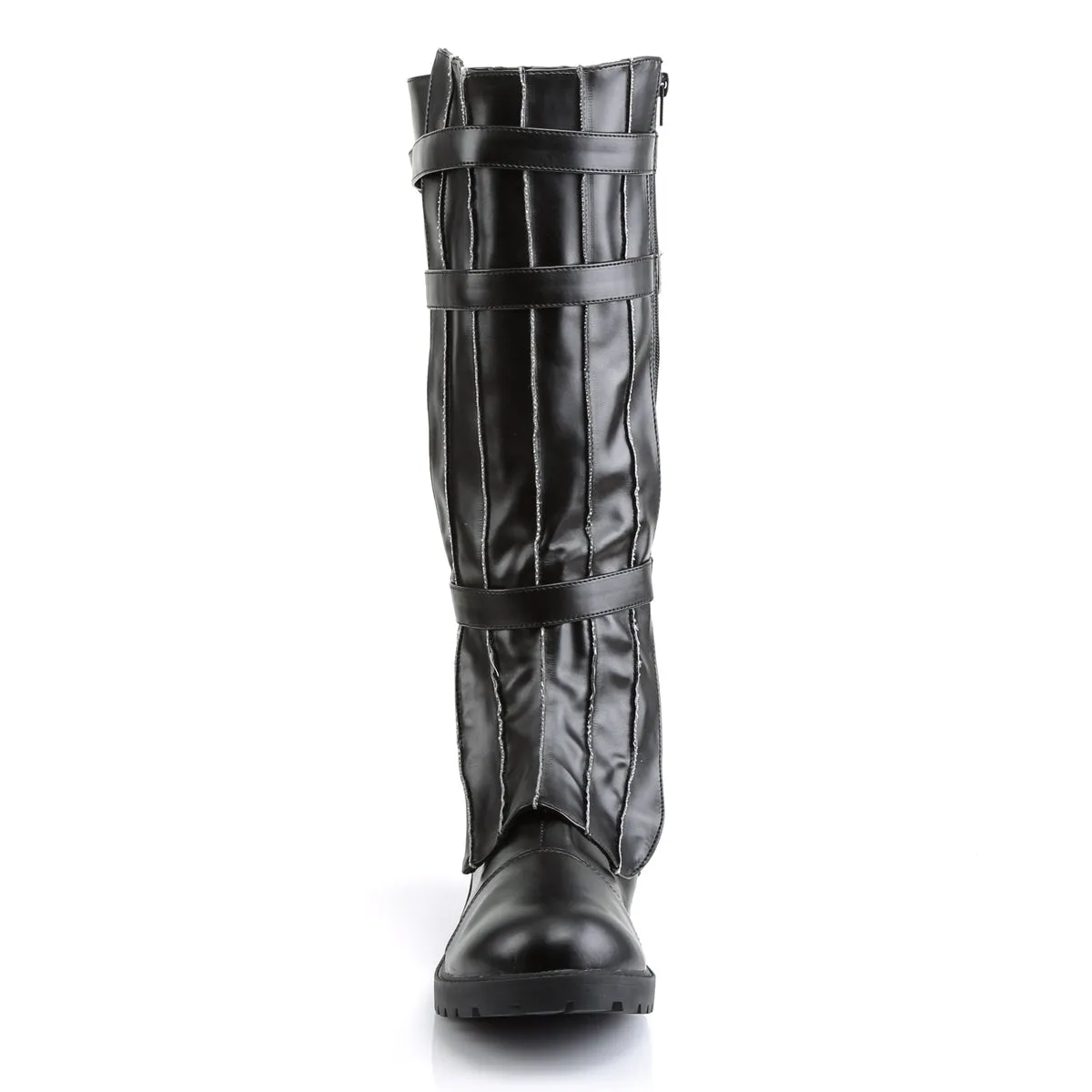 WALKER-130 Fancy Dress Costume Funtasma Men's Boots Black Pu