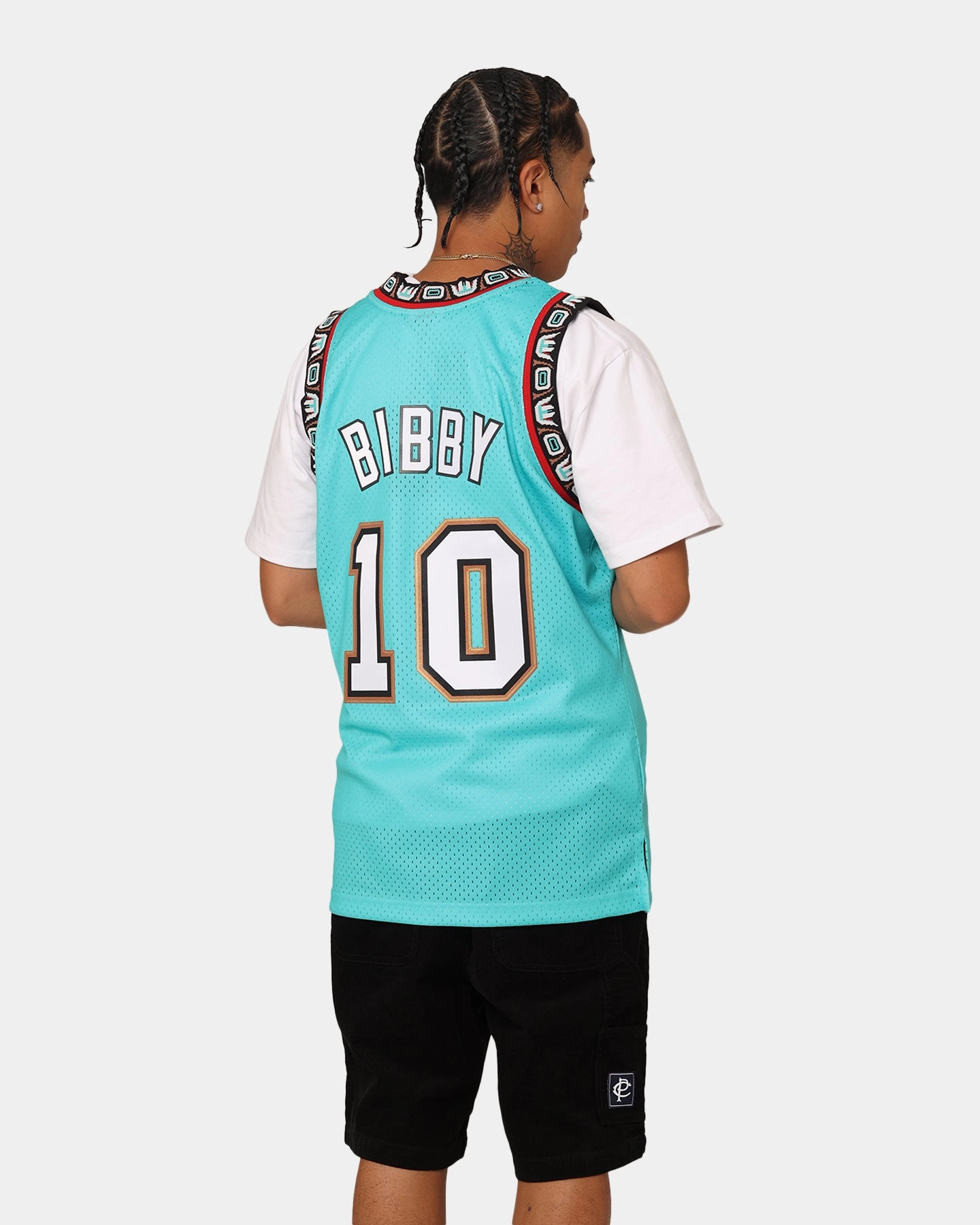 Mitchell & Ness Vancouver Grizzlies Mike Bibby '98-'99 #10 Swingman Jersey Teal Rapid Dry Eco Friendly Recycled Material