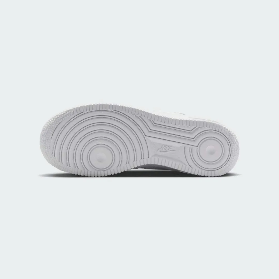 herringbone outsole shoes Nike Air Force 1 Juniors White/Sand Trainers HV2535 101