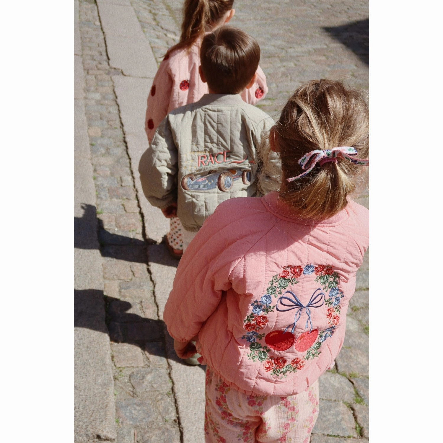 Magnetic Closure Option Double Layered Hood Konges Sl?jd Strawberry Ice Juno Bomber Jacket