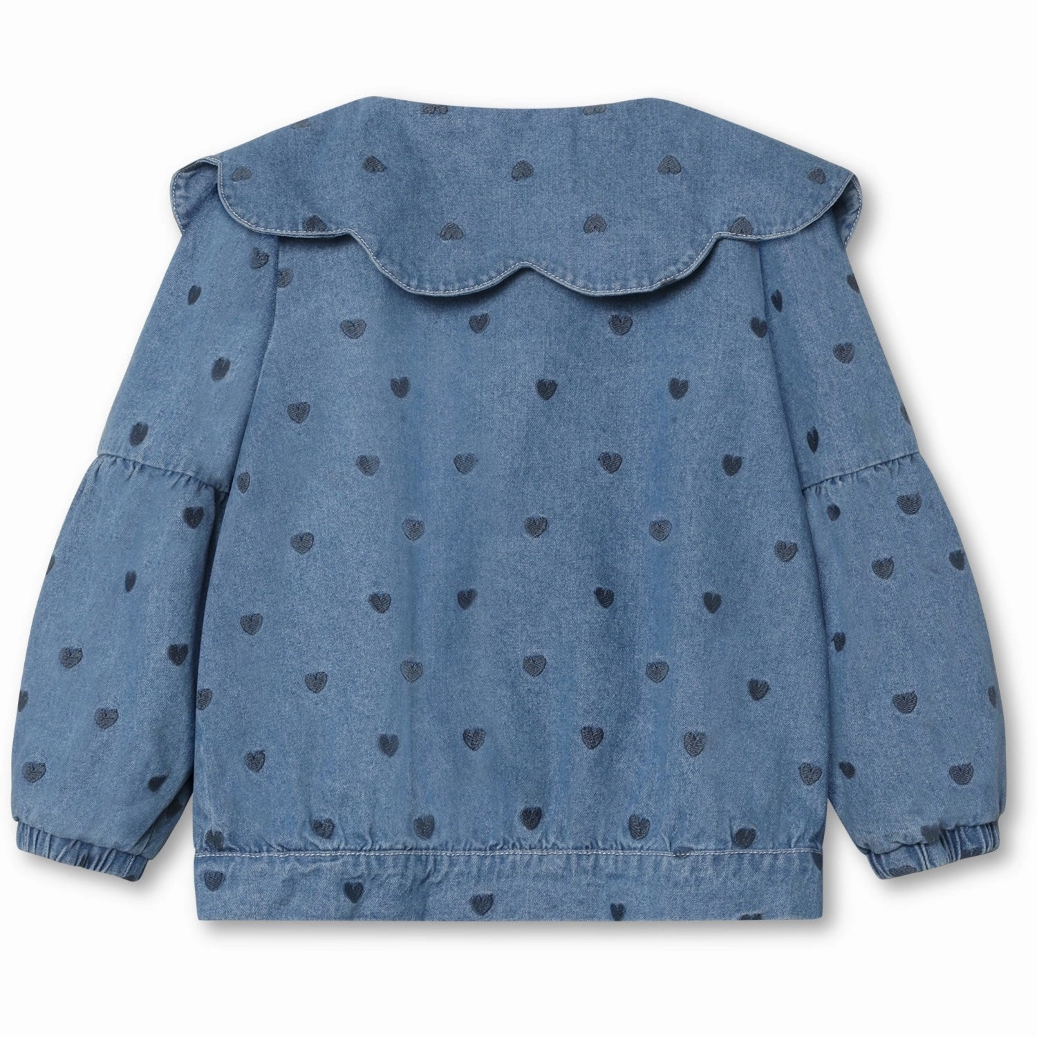 Fliink Light Denim Blue Donna Denim Bomber Jacket Cool Tone