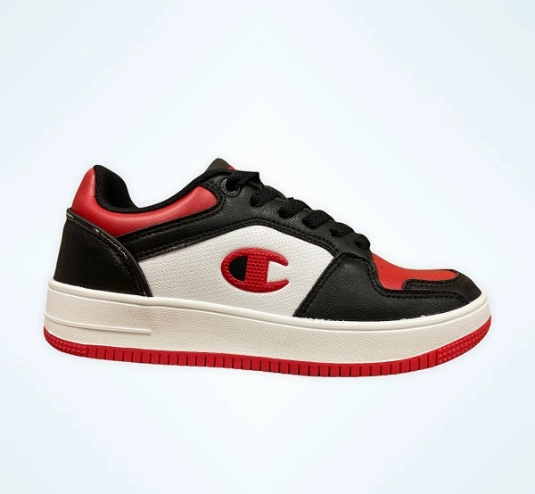 responsive running shoes Champion scarpa sneakers da ragazzo Rebound 2.0 Low S32260-CHA-RED nero bianco rosso