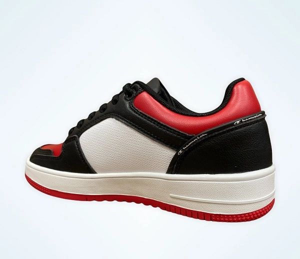 Champion scarpa sneakers da ragazzo Rebound 2.0 Low S32260-CHA-RED nero bianco rosso Microtextured Traction Surface
