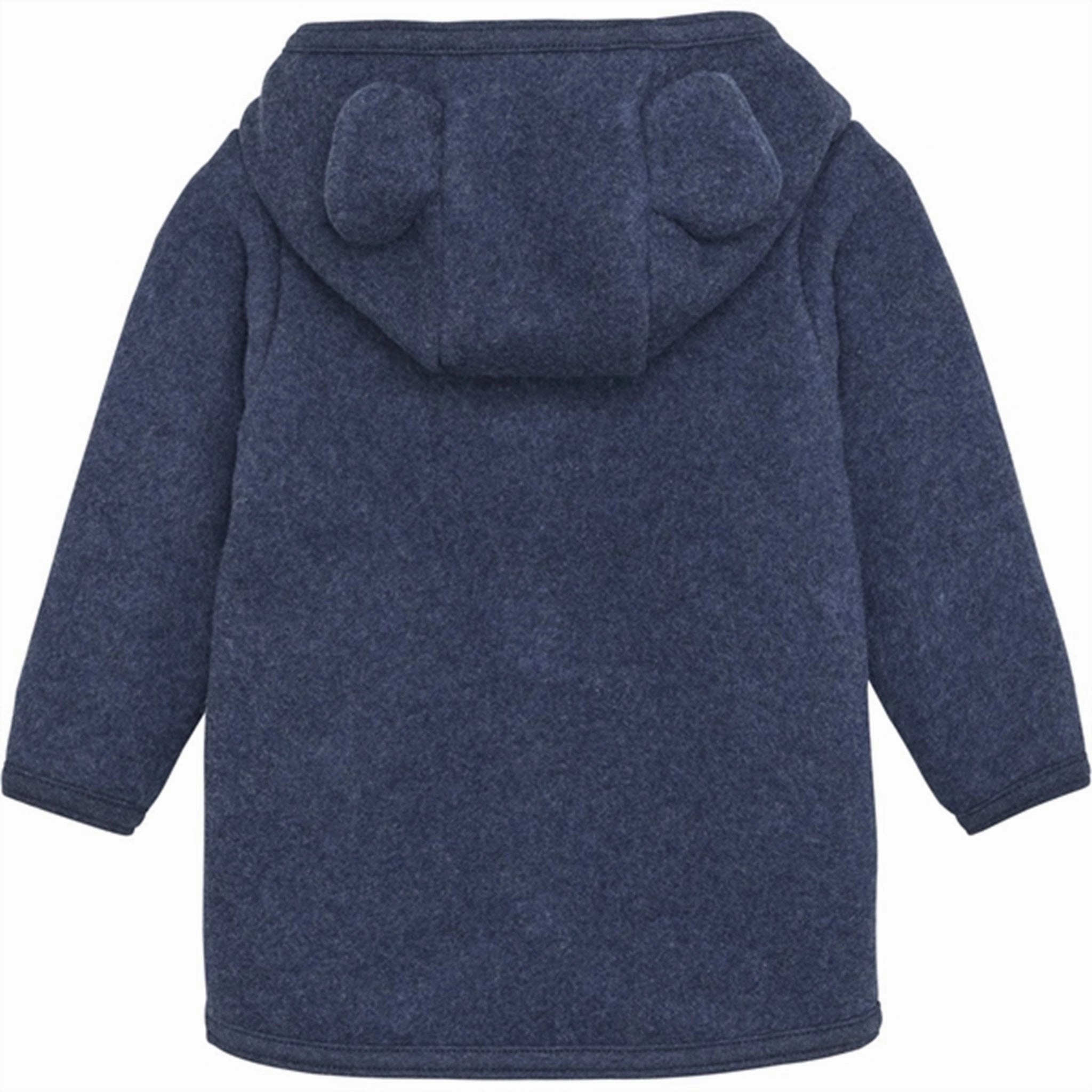 Reinforced Stress Points Huttelihut Jacket Ears Cotton Fleece Navy Melange